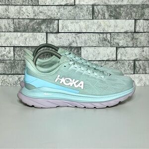 HOKA One One Mach 4 Womens 7.5 Mint Green Athletic Shoes